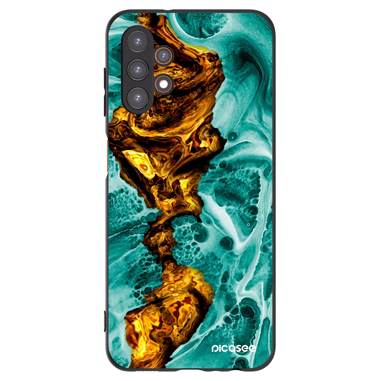 Picasee Μαύρη θήκη σιλικόνης για Samsung Galaxy A13 5G - Goldsky