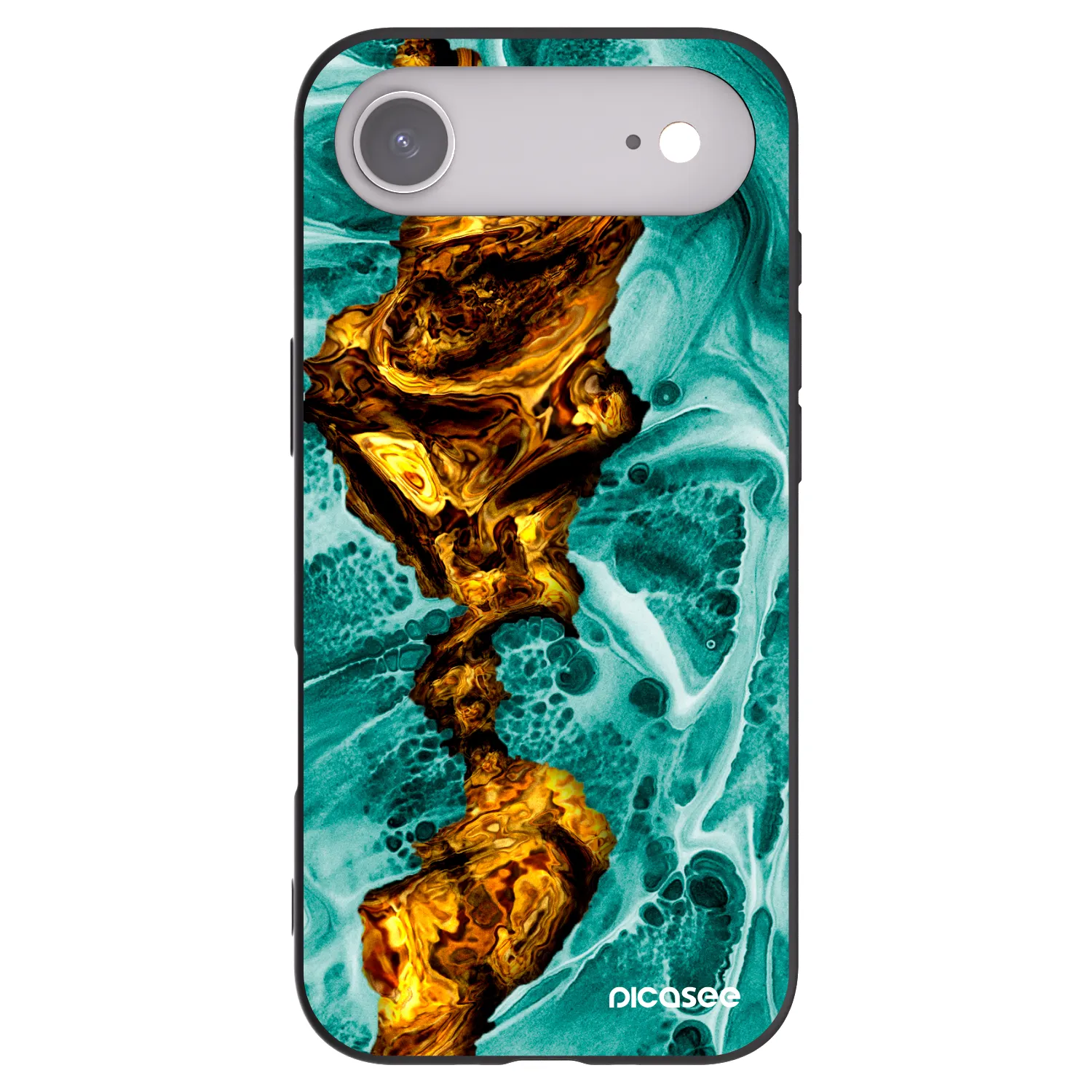 Picasee Μαύρη θήκη σιλικόνης για Apple iPhone Air - Goldsky