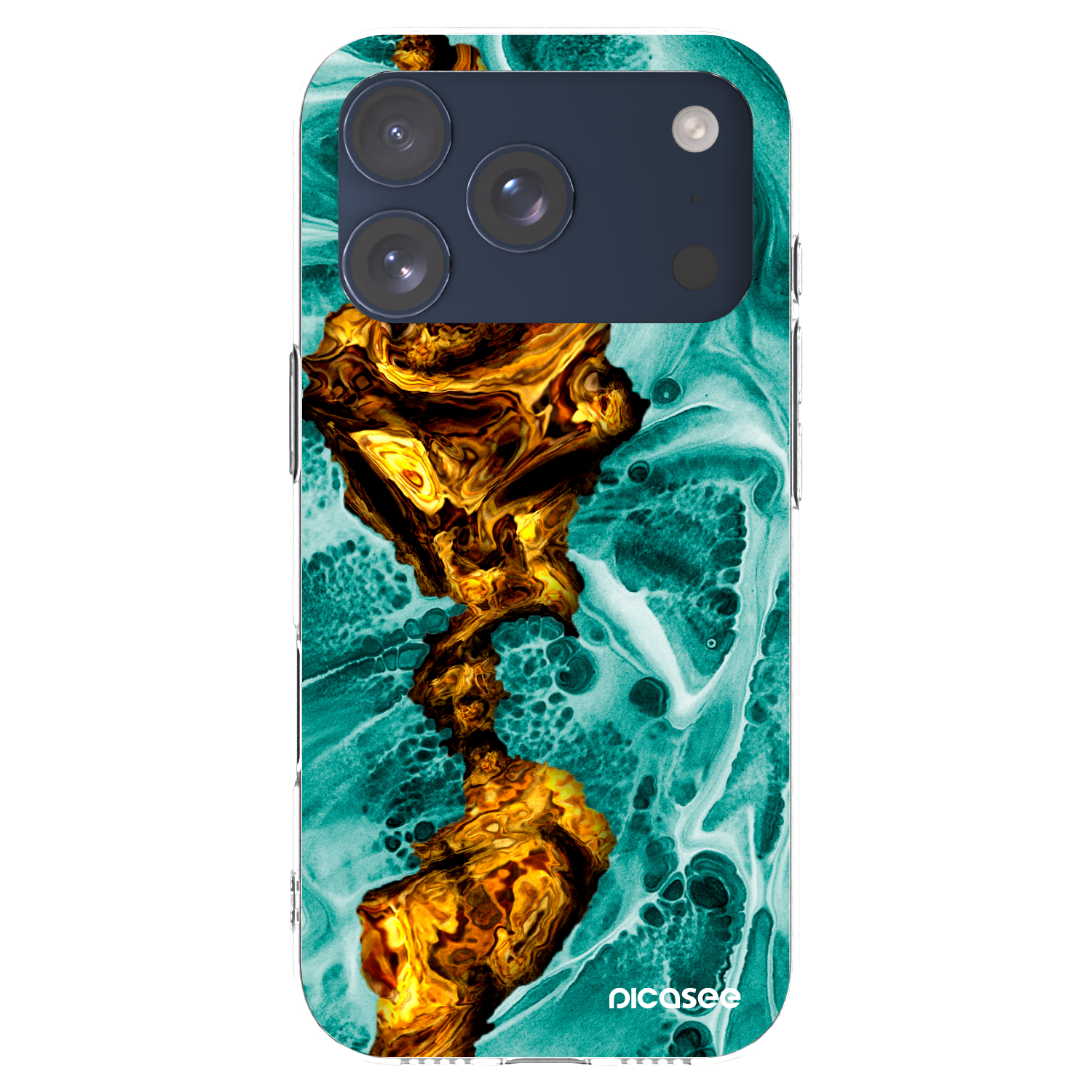 Picasee διαφανής θήκη σιλικόνης Apple iPhone 17 Pro - Goldsky