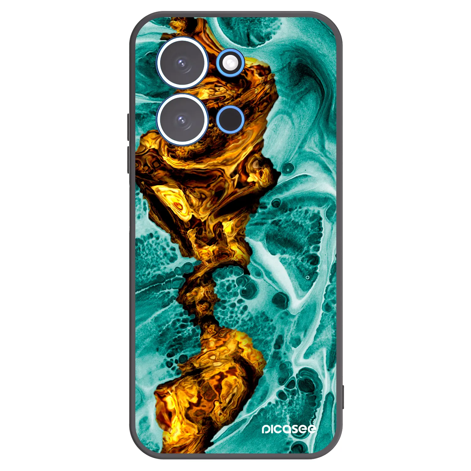 Picasee Μαύρη θήκη σιλικόνης για Xiaomi Redmi 15C 4G - Goldsky