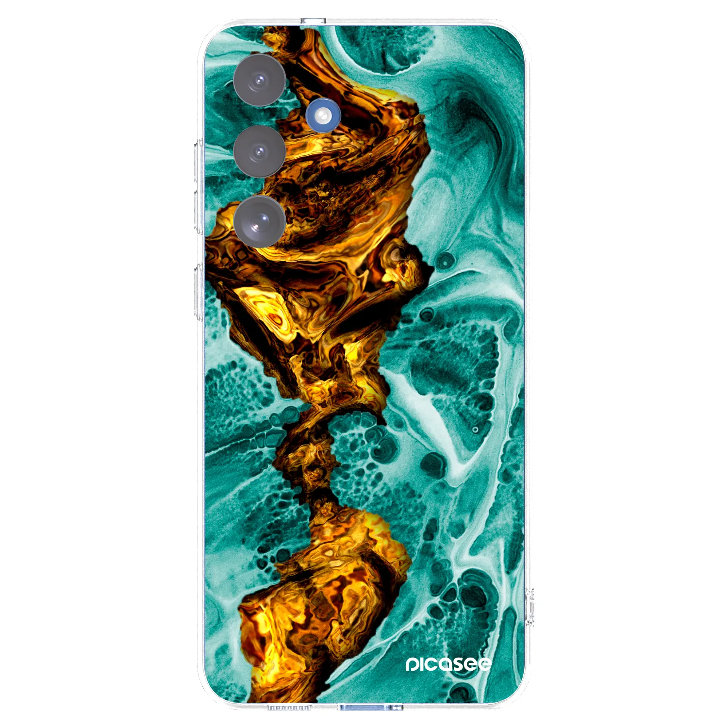 Picasee διαφανής θήκη σιλικόνης Samsung Galaxy S25 FE 5G - Goldsky