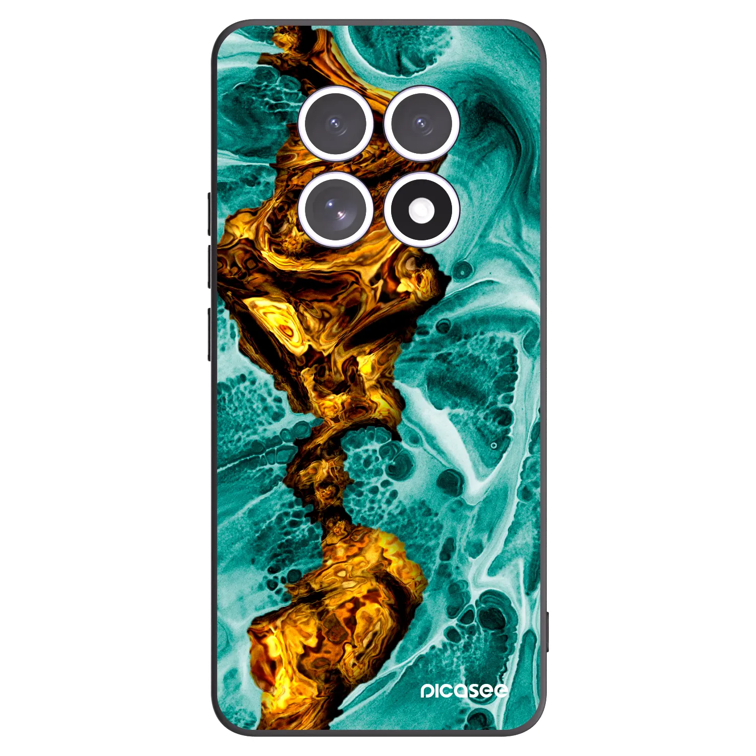 Picasee Μαύρη θήκη σιλικόνης για Xiaomi Redmi Note 15 - Goldsky