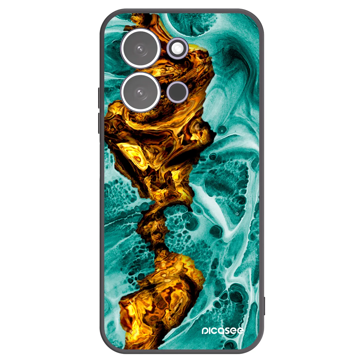 Picasee Μαύρη θήκη σιλικόνης για Xiaomi Redmi 15C 5G - Goldsky