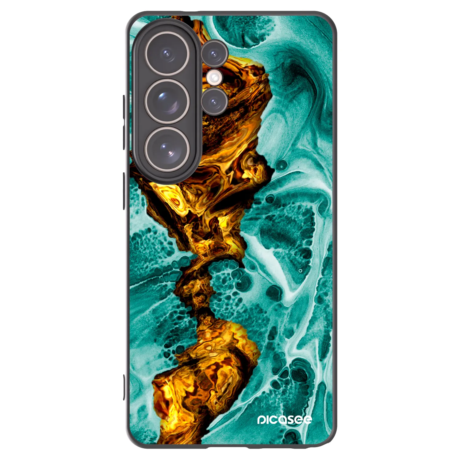 Picasee Μαύρη θήκη σιλικόνης για Samsung Galaxy S26 Ultra - Goldsky