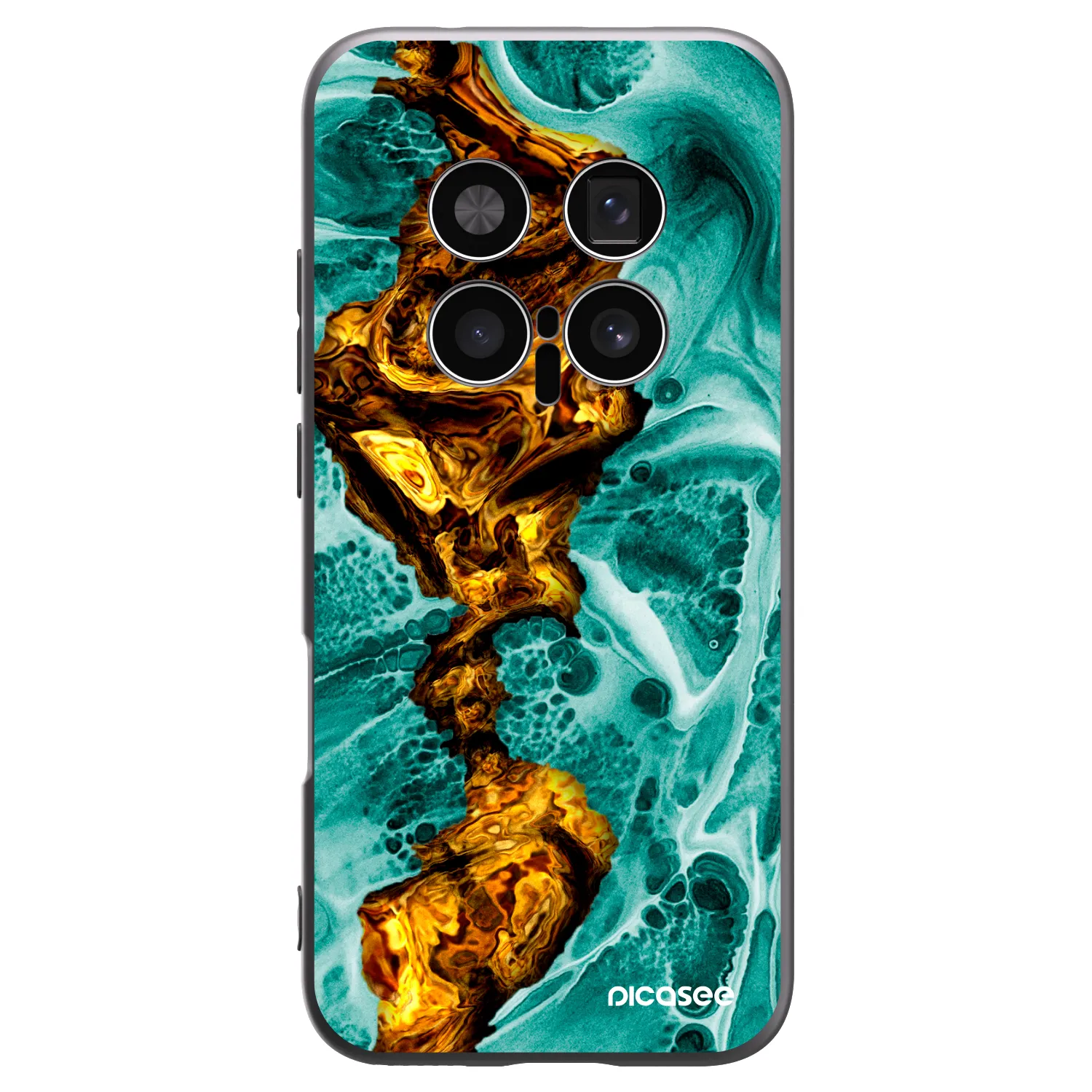 Picasee Μαύρη θήκη σιλικόνης για Honor Magic8 Pro 5G - Goldsky