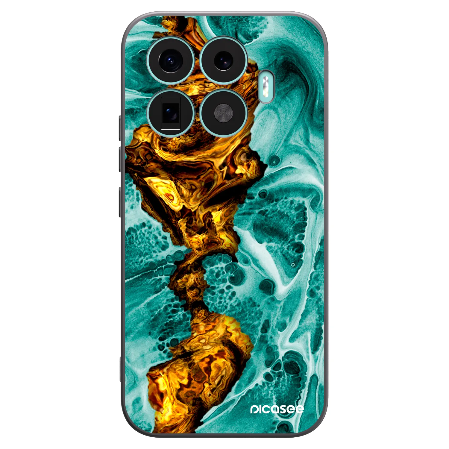 Picasee Μαύρη θήκη σιλικόνης για Xiaomi 17T - Goldsky