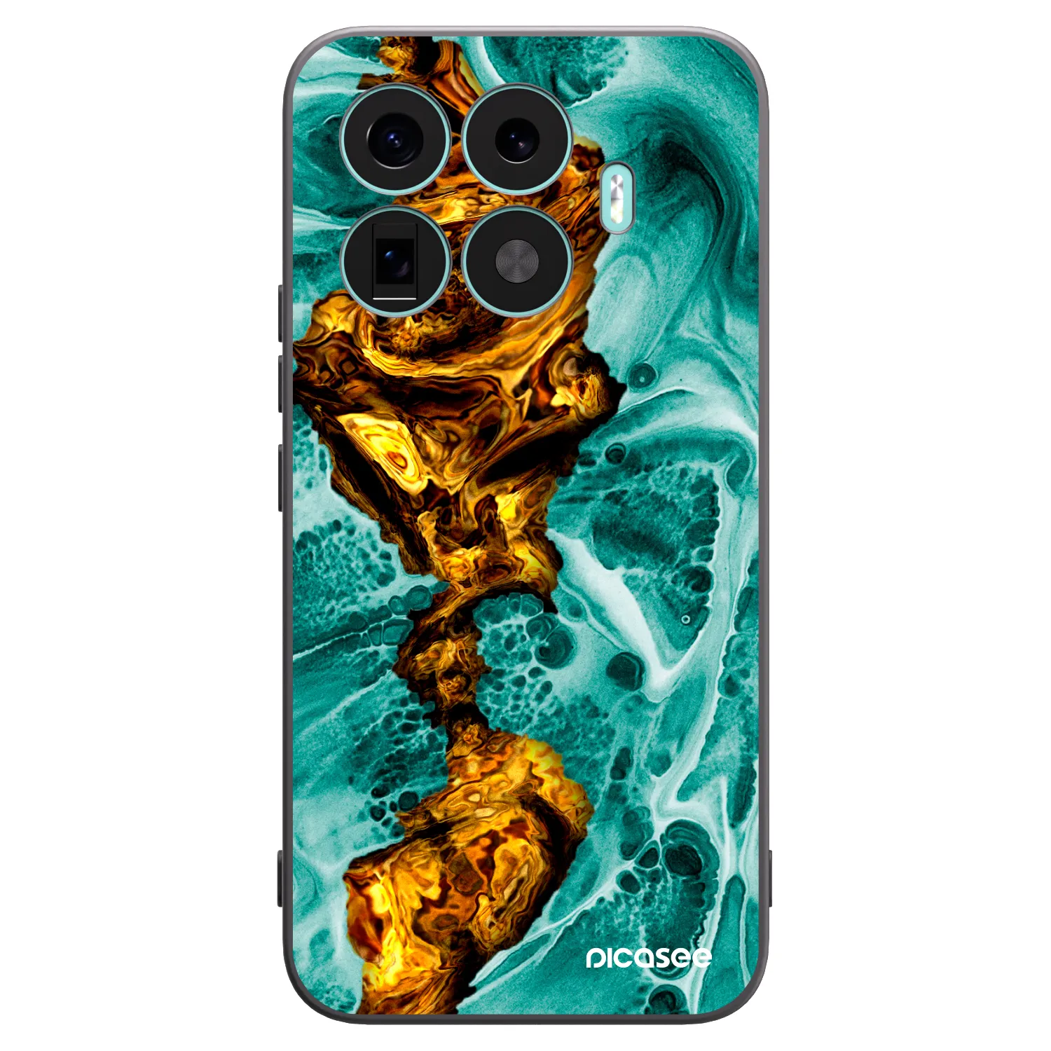 Picasee Μαύρη θήκη σιλικόνης για Xiaomi 17T Pro - Goldsky