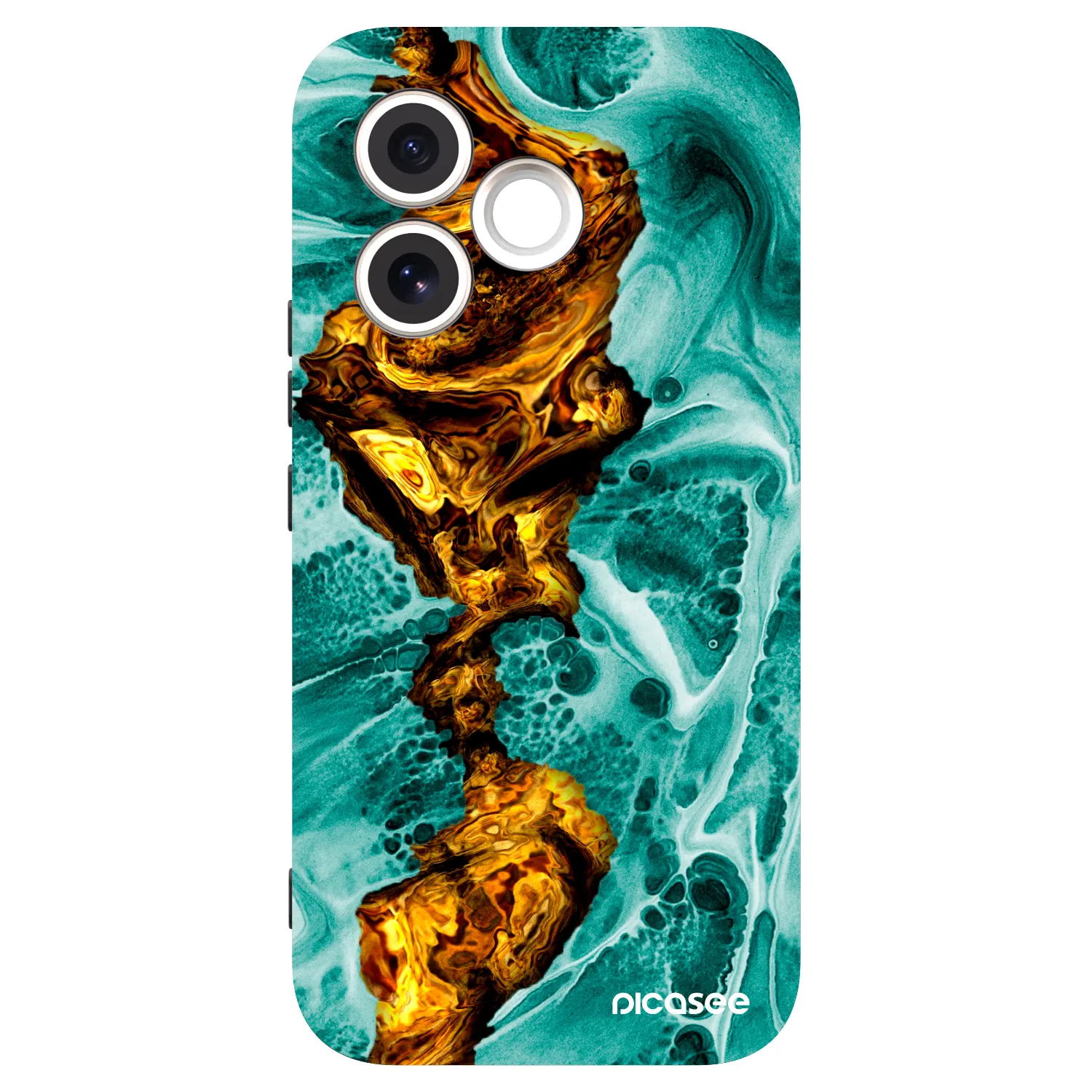 Picasee Μαύρη θήκη σιλικόνης για Honor 600 Lite - Goldsky