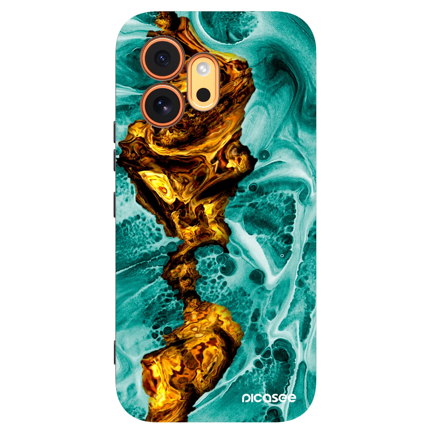 Picasee Μαύρη θήκη σιλικόνης για Honor 600 - Goldsky