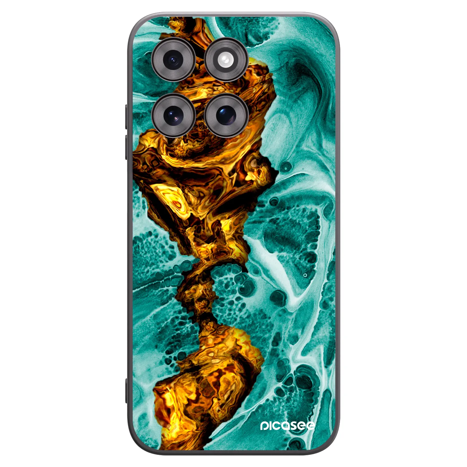 Picasee Μαύρη θήκη σιλικόνης για Motorola Moto G77 - Goldsky
