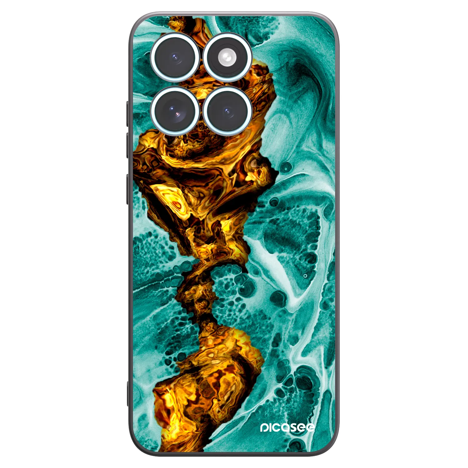 Picasee Μαύρη θήκη σιλικόνης για Motorola Edge 70 Fusion - Goldsky