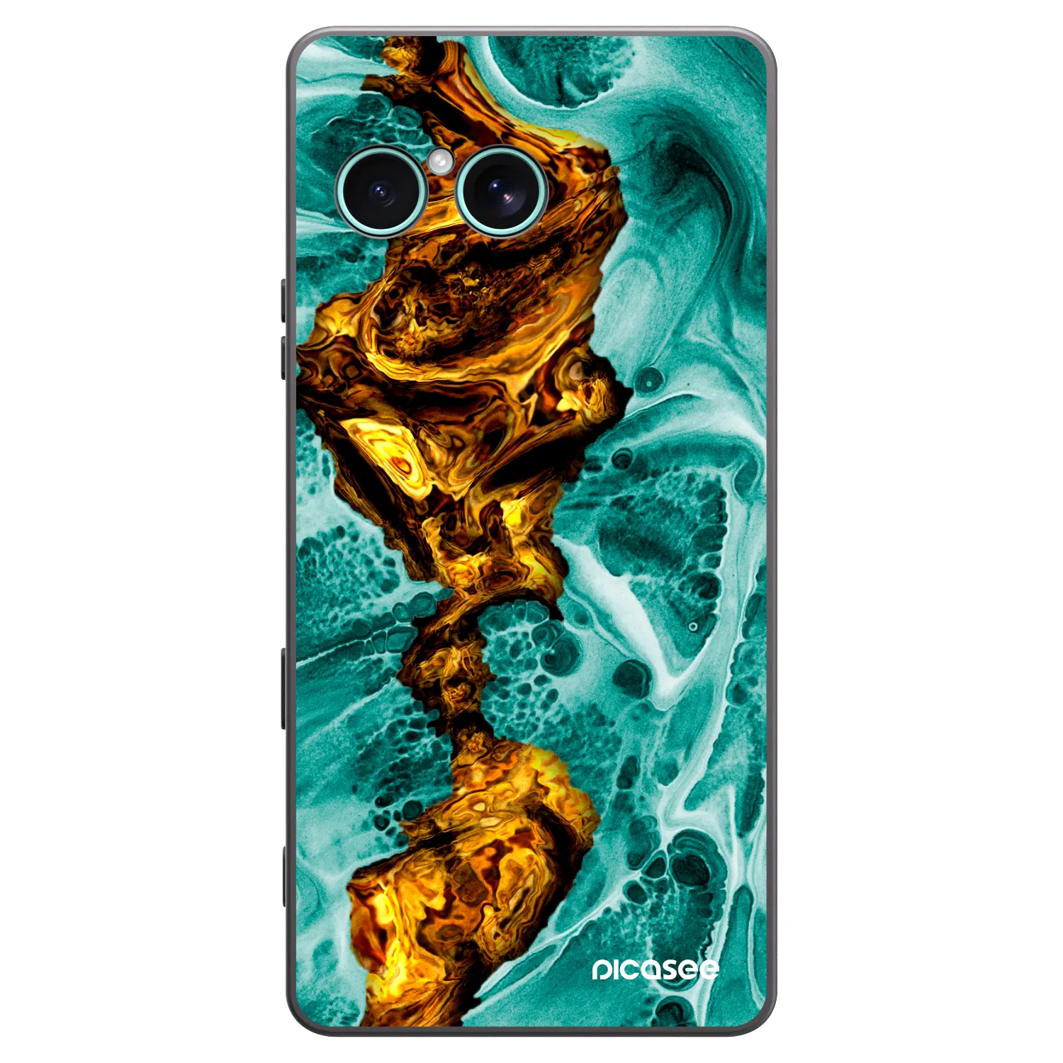 Picasee Μαύρη θήκη σιλικόνης για Sony Xperia 10 VII - Goldsky
