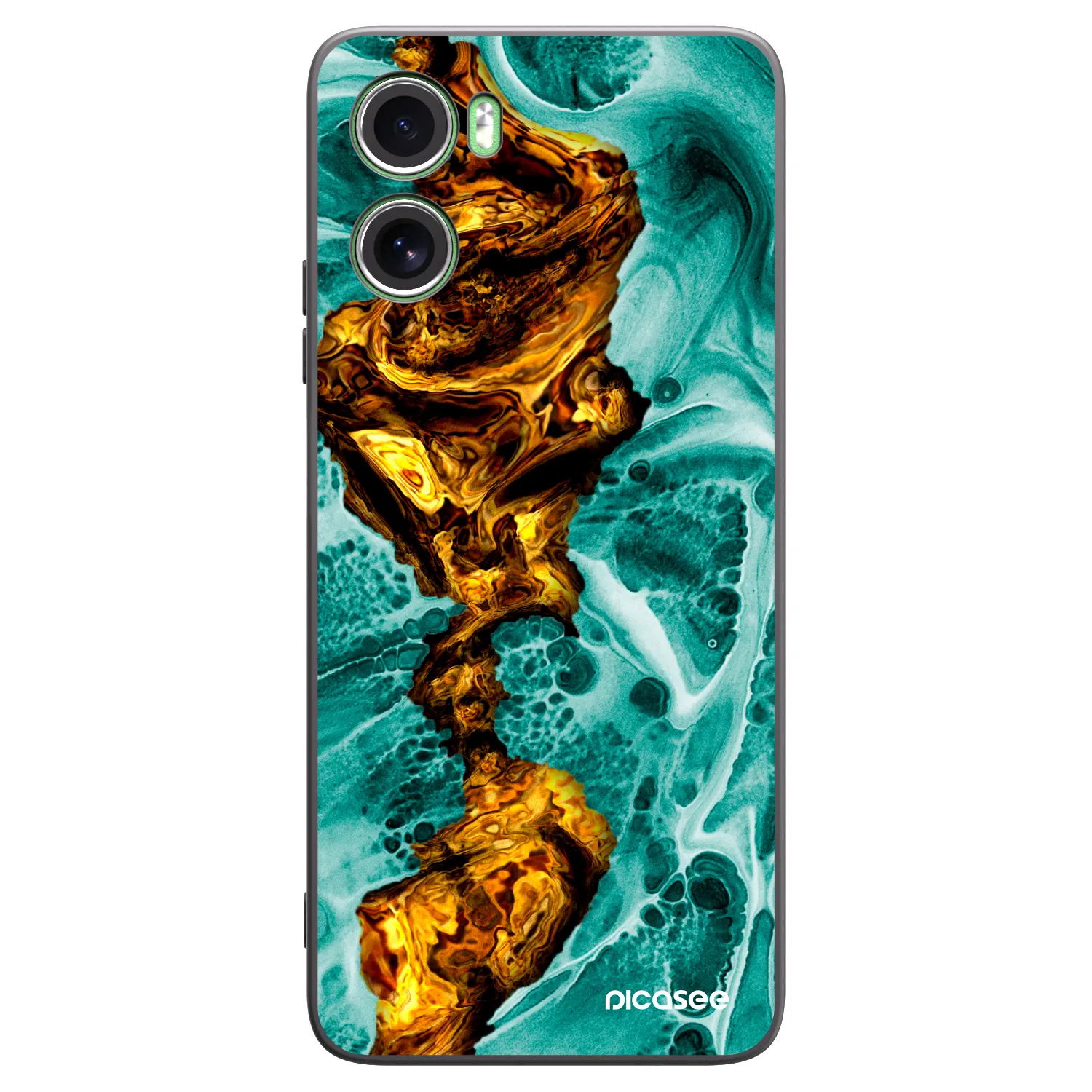 Picasee Μαύρη θήκη σιλικόνης για Motorola Moto G06 - Goldsky