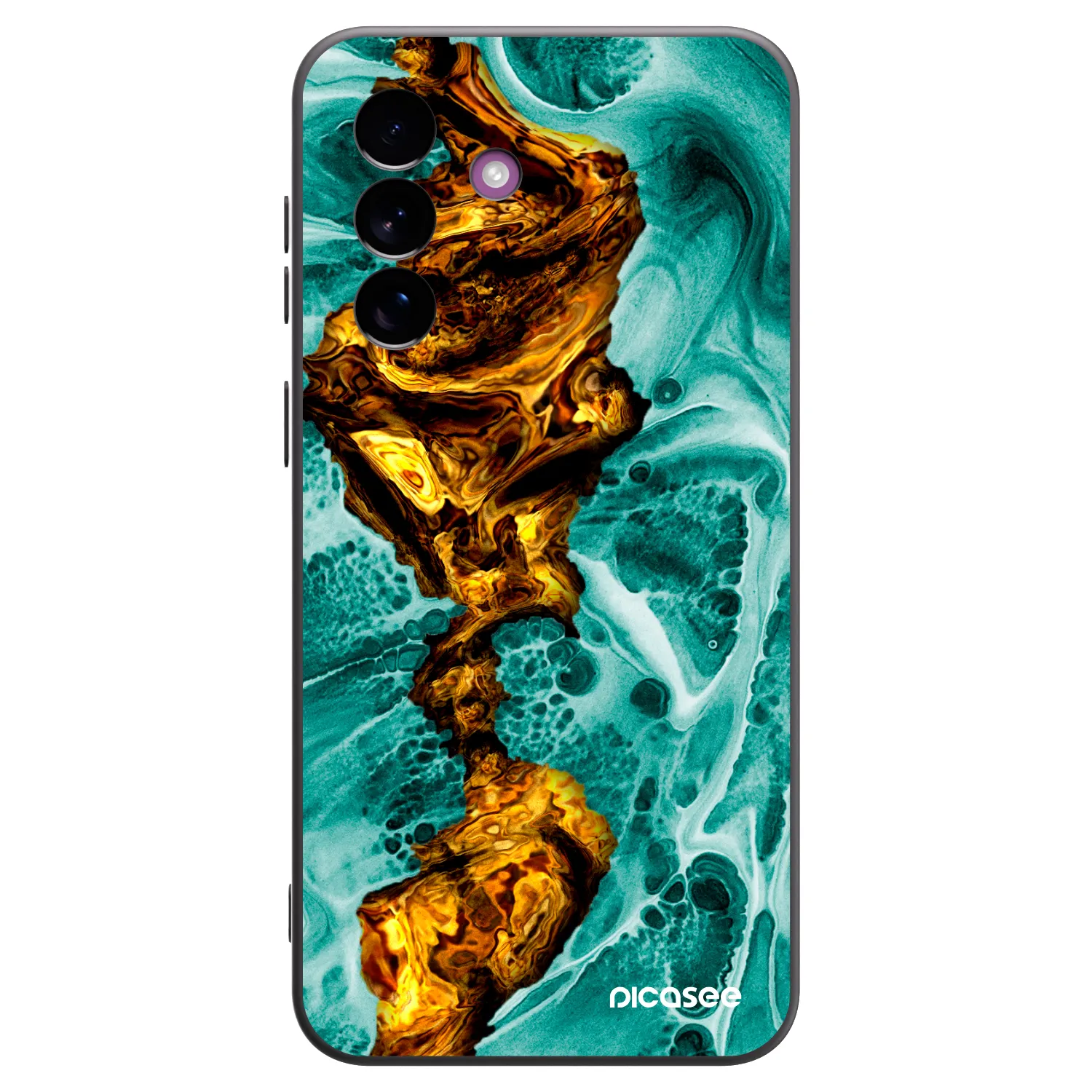 Picasee Μαύρη θήκη σιλικόνης για Samsung Galaxy A37 - Goldsky