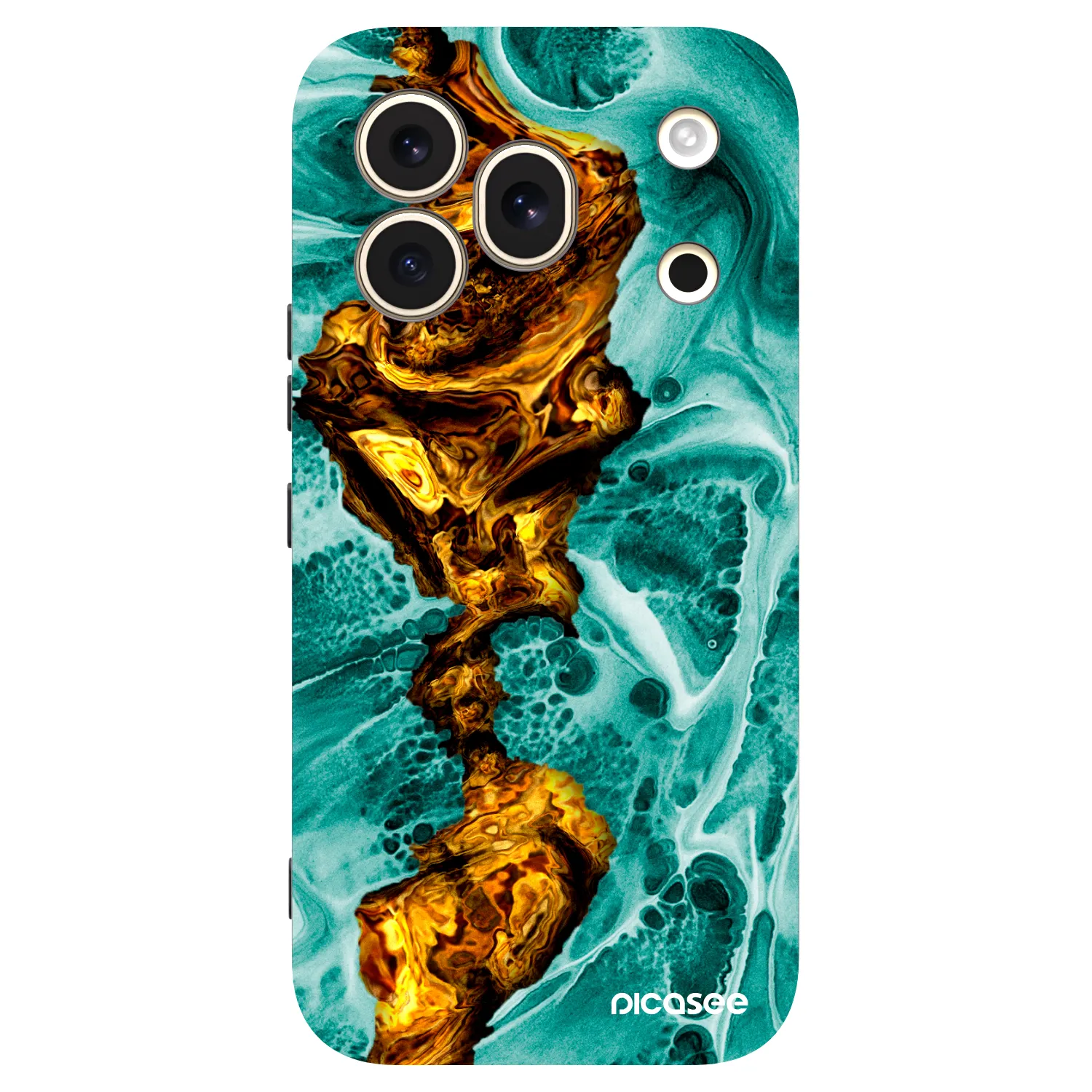Picasee Μαύρη θήκη σιλικόνης για Honor 600 Pro - Goldsky