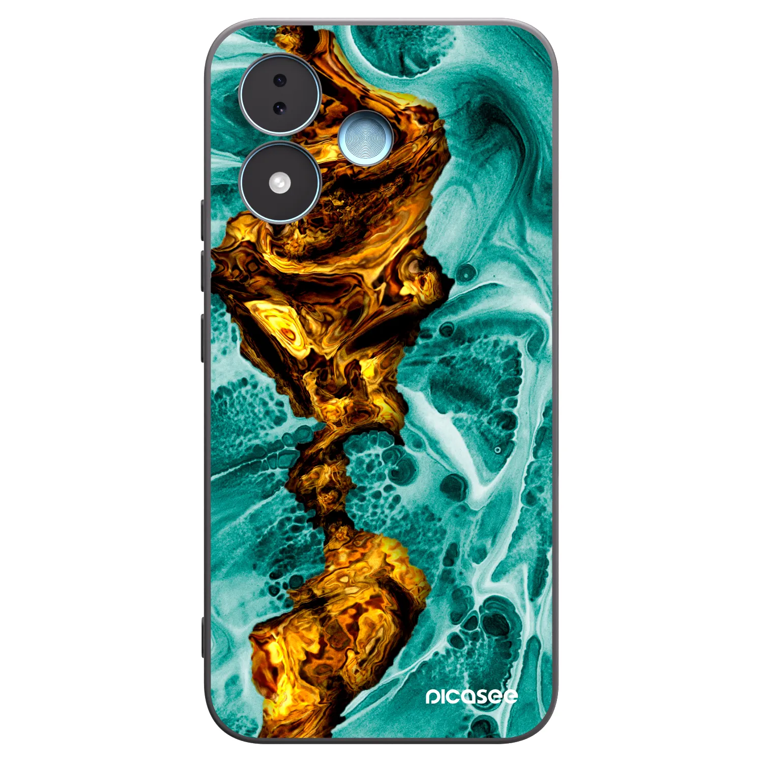Picasee Μαύρη θήκη σιλικόνης για Xiaomi Redmi Note 17 5G - Goldsky