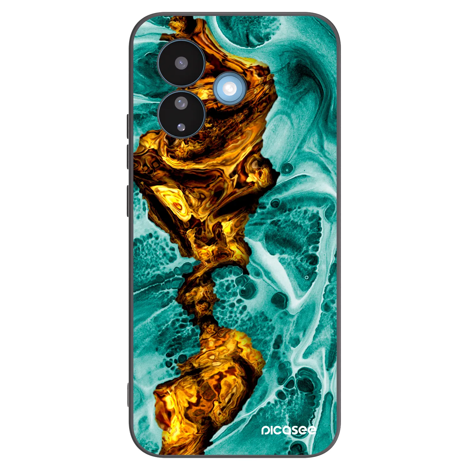 Picasee Μαύρη θήκη σιλικόνης για Xiaomi Redmi Note 17 Pro 5G - Goldsky