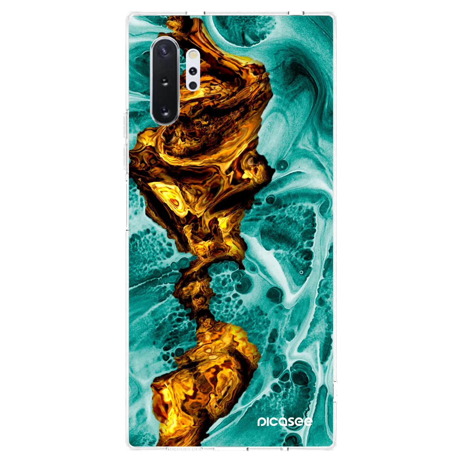 Picasee διαφανής θήκη σιλικόνης Samsung Galaxy Note 10+ N975F - Goldsky