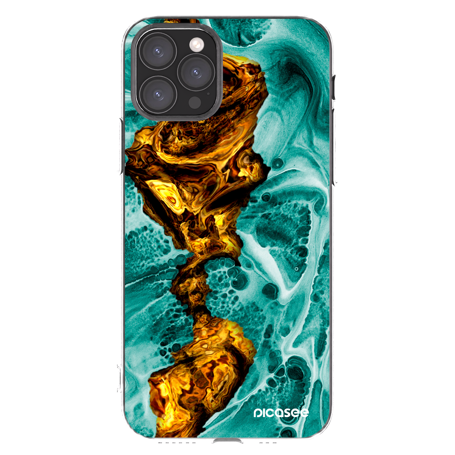 Picasee διαφανής θήκη σιλικόνης Apple iPhone 11 Pro - Goldsky
