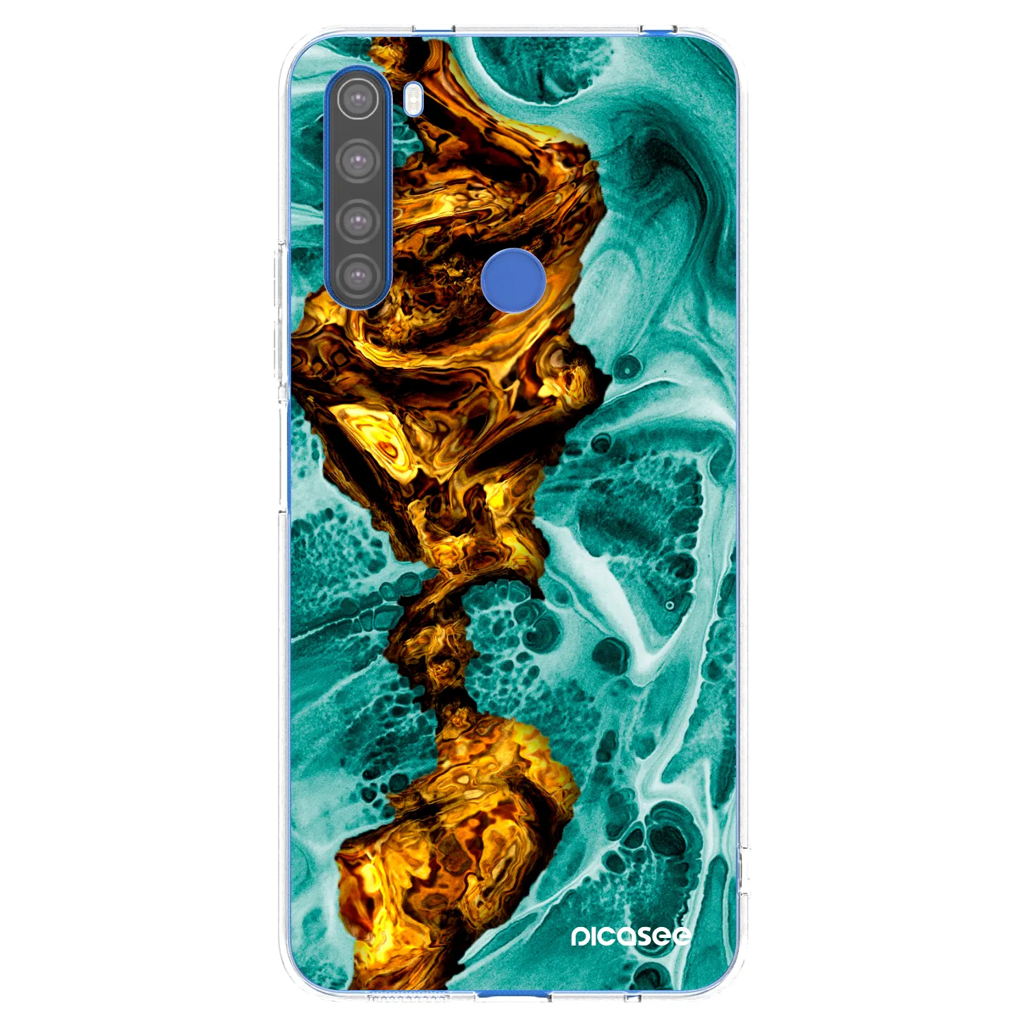 Picasee διαφανής θήκη σιλικόνης Xiaomi Redmi Note 8T - Goldsky