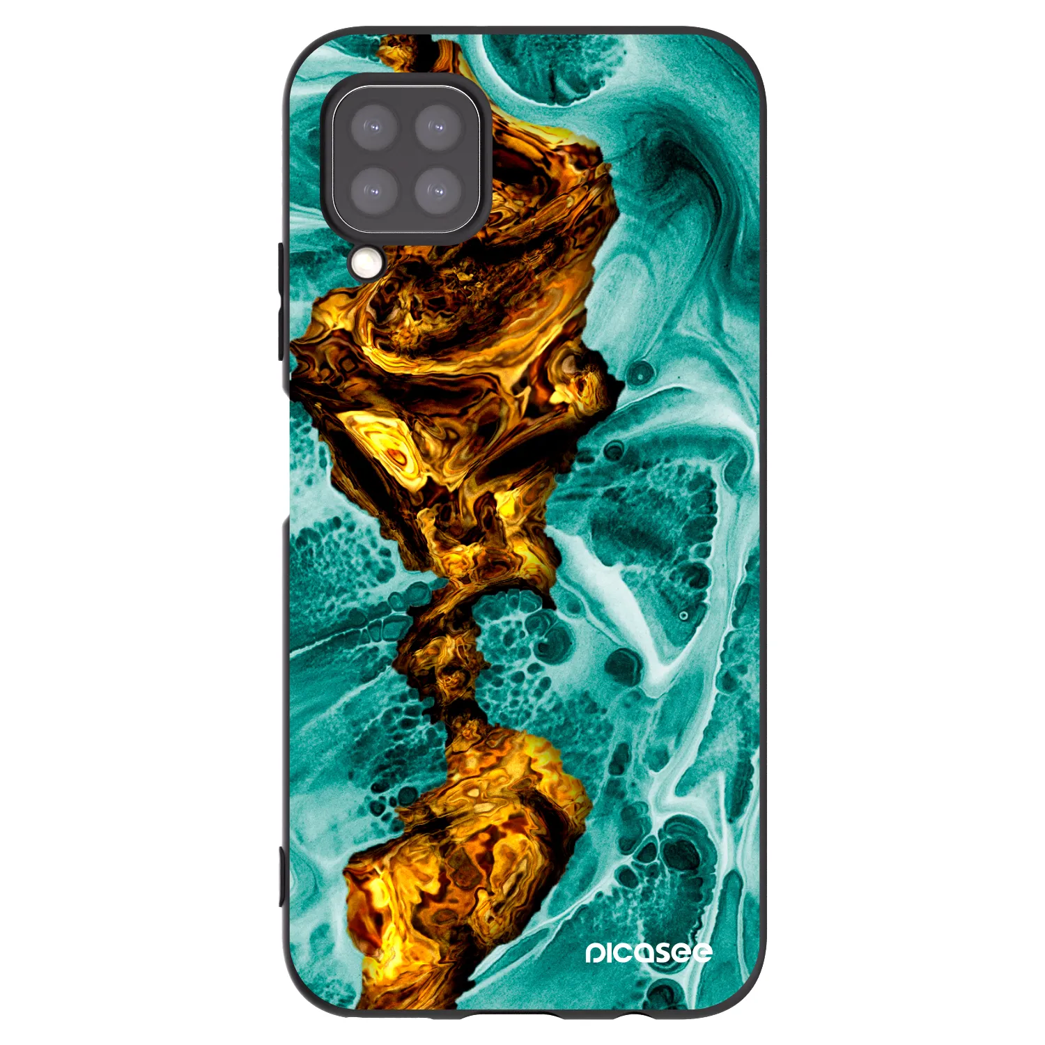 Picasee Μαύρη θήκη σιλικόνης για Huawei P40 Lite - Goldsky