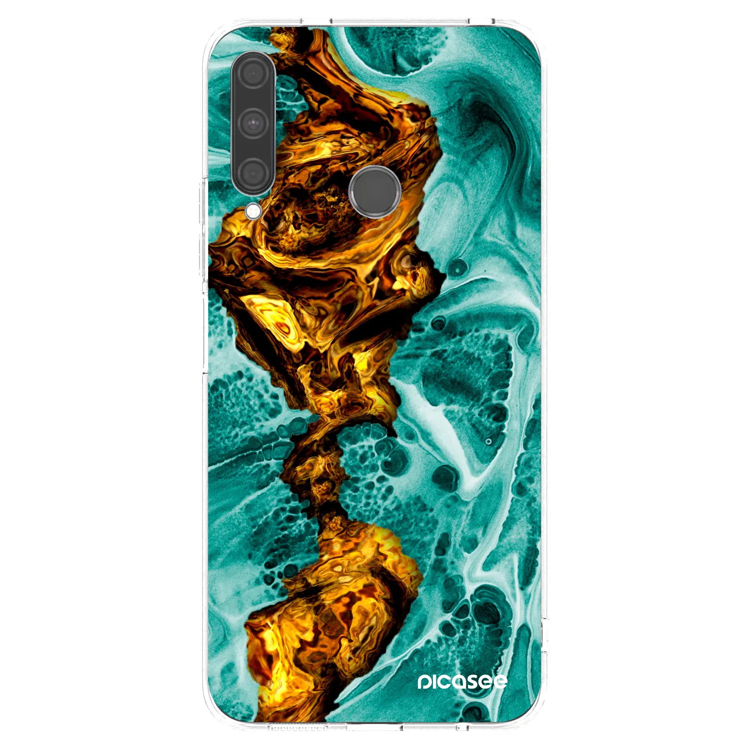 Picasee διαφανής θήκη σιλικόνης Huawei P40 Lite E - Goldsky
