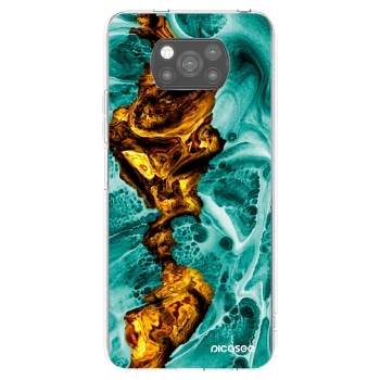 Picasee Μαύρη θήκη σιλικόνης για Xiaomi Poco X3 - Goldsky