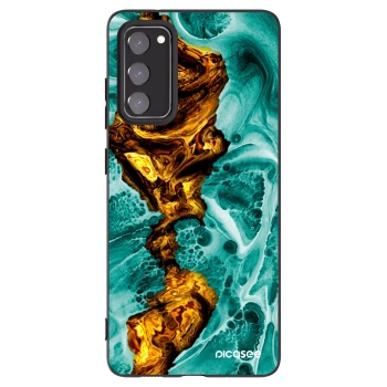 Picasee Μαύρη θήκη σιλικόνης για Samsung Galaxy S20 FE - Goldsky