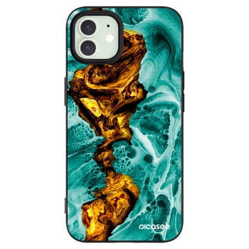 Picasee Μαύρη θήκη σιλικόνης για Apple iPhone 12 Pro - Goldsky
