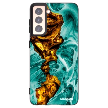 Picasee Μαύρη θήκη σιλικόνης για Samsung Galaxy S21 5G G991B - Goldsky