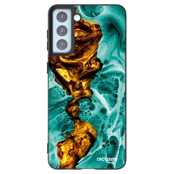 Picasee Μαύρη θήκη σιλικόνης για Samsung Galaxy S21+ 5G G996F - Goldsky