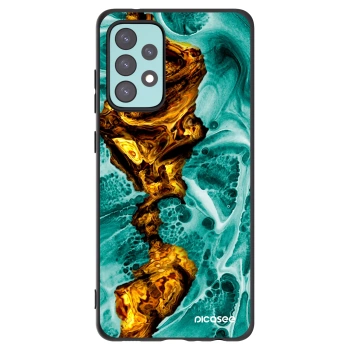 Picasee Μαύρη θήκη σιλικόνης για Samsung Galaxy A72 A725F - Goldsky
