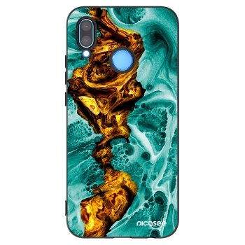 Picasee Μαύρη θήκη σιλικόνης για Huawei P20 Lite - Goldsky