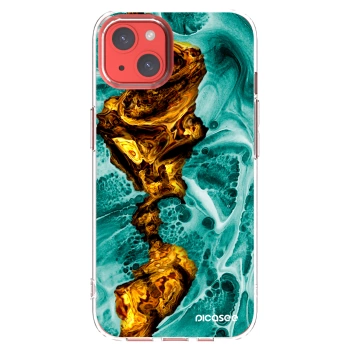 Picasee διαφανής θήκη σιλικόνης Apple iPhone 13 - Goldsky