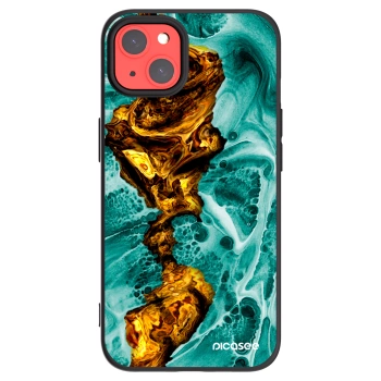 Picasee Μαύρη θήκη σιλικόνης για Apple iPhone 13 - Goldsky