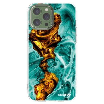 Picasee διαφανής θήκη σιλικόνης Apple iPhone 13 Pro Max - Goldsky