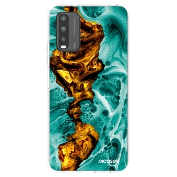 Picasee Μαύρη θήκη σιλικόνης για Xiaomi Redmi 9T - Goldsky