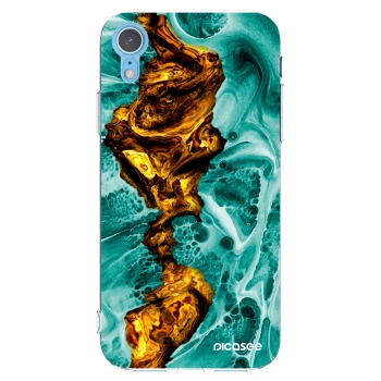 Picasee διαφανής θήκη σιλικόνης Apple iPhone XR - Goldsky