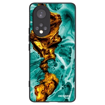 Picasee Μαύρη θήκη σιλικόνης για Honor 50 5G - Goldsky