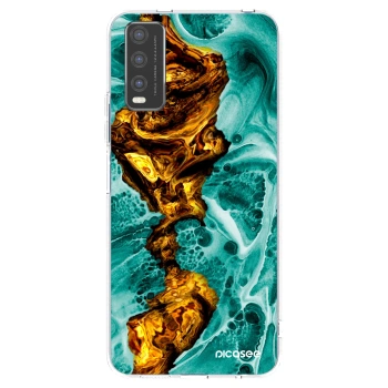Picasee διαφανής θήκη σιλικόνης Vivo Y20s - Goldsky