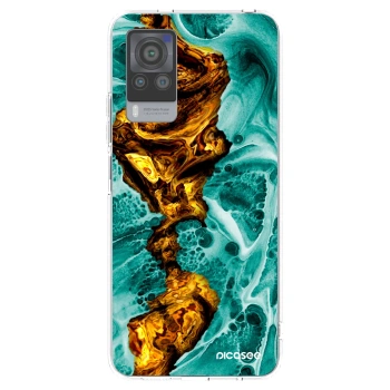 Picasee διαφανής θήκη σιλικόνης Vivo X60 Pro 5G - Goldsky