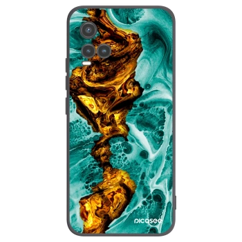 Picasee Μαύρη θήκη σιλικόνης για Vivo Y33s - Goldsky