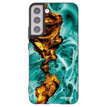 Picasee Μαύρη θήκη σιλικόνης για Samsung Galaxy S22+ 5G - Goldsky
