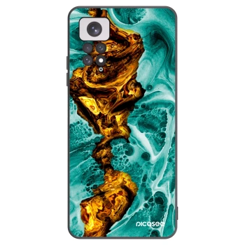 Picasee Μαύρη θήκη σιλικόνης για Xiaomi Redmi Note 11 - Goldsky