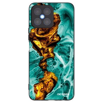 Picasee Μαύρη θήκη σιλικόνης για Honor X8 4G - Goldsky
