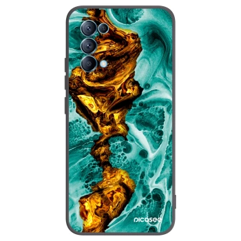 Picasee Μαύρη θήκη σιλικόνης για OPPO Reno 5 5G - Goldsky