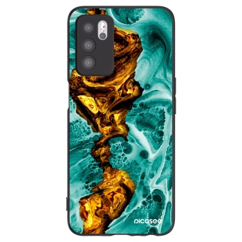 Picasee Μαύρη θήκη σιλικόνης για OPPO A16s - Goldsky