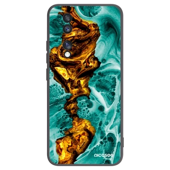 Picasee Μαύρη θήκη σιλικόνης για Honor 70 - Goldsky