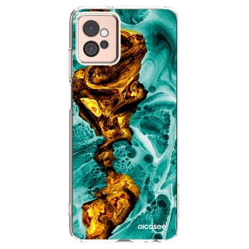 Picasee διαφανής θήκη σιλικόνης Motorola Moto G32 - Goldsky