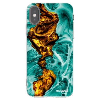Picasee διαφανής θήκη σιλικόνης Apple iPhone X/XS - Goldsky